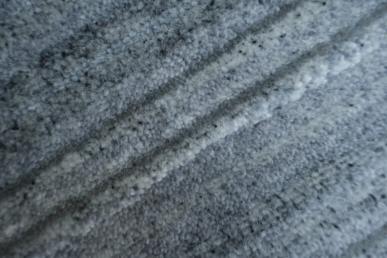 Modern Grayish Blue Area Rug 6×6 Ft Hand-Knotted Tribal Square Wool Carpet