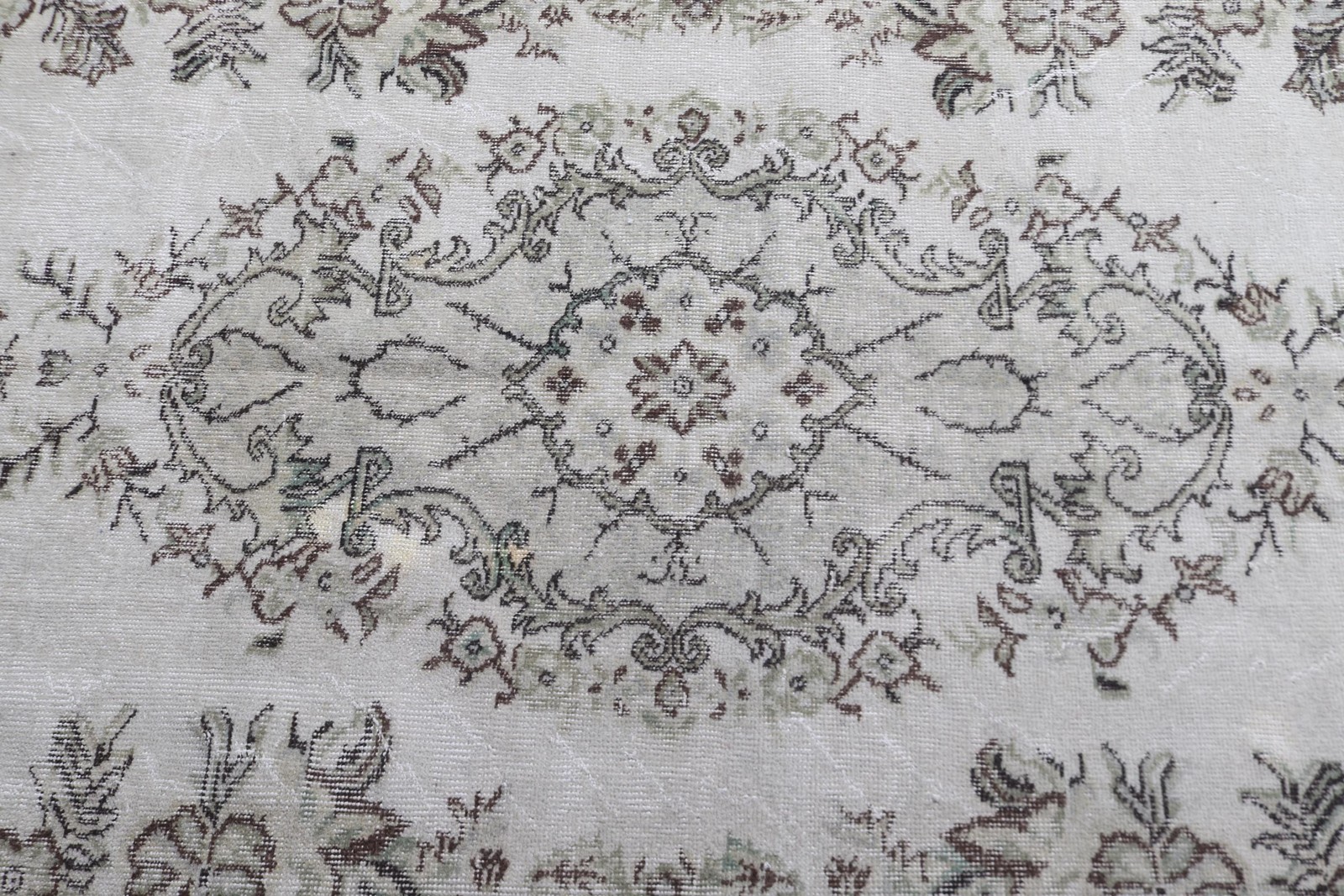 Turkish Vintage Large Rug 5,4×8,9 ft (166×271 cm), Brown Check Rug Rug