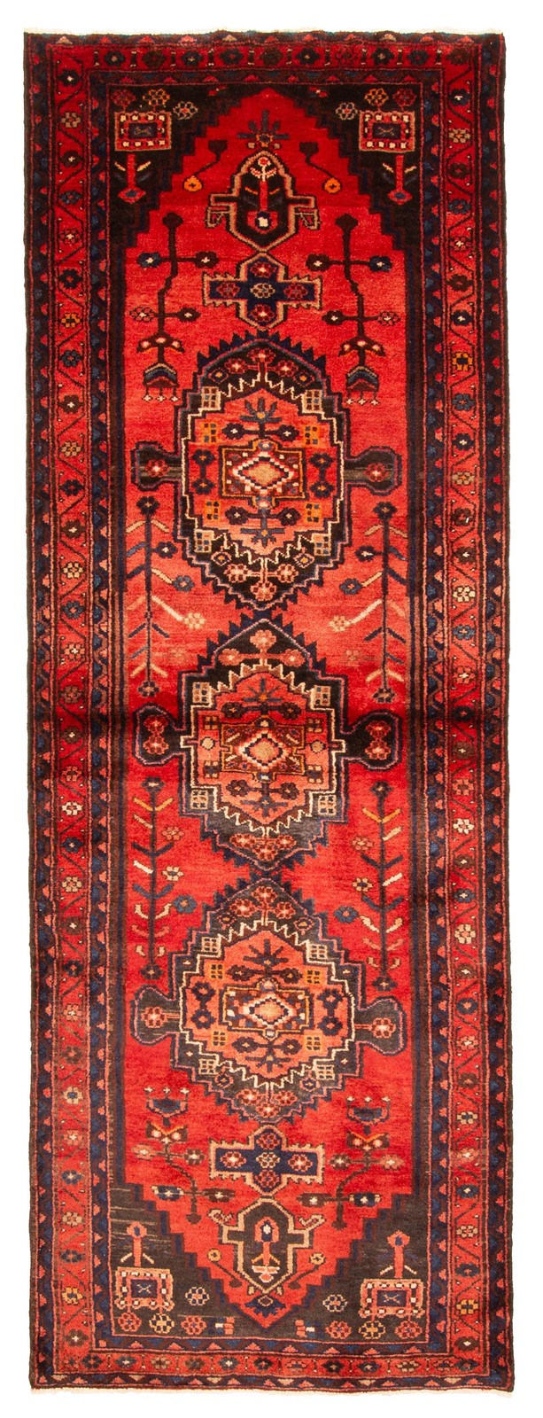 3’4″ x 9’3″ Vintage Hand-knotted Runner Rug Traditional Oriental Wool Carpet