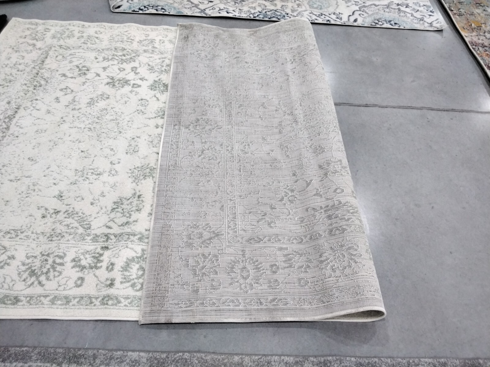 IVORY / SAGE 6′-0″ x 9′-0″ Back Stain Rug, Reduced Price 1172764295 ADR109V-6