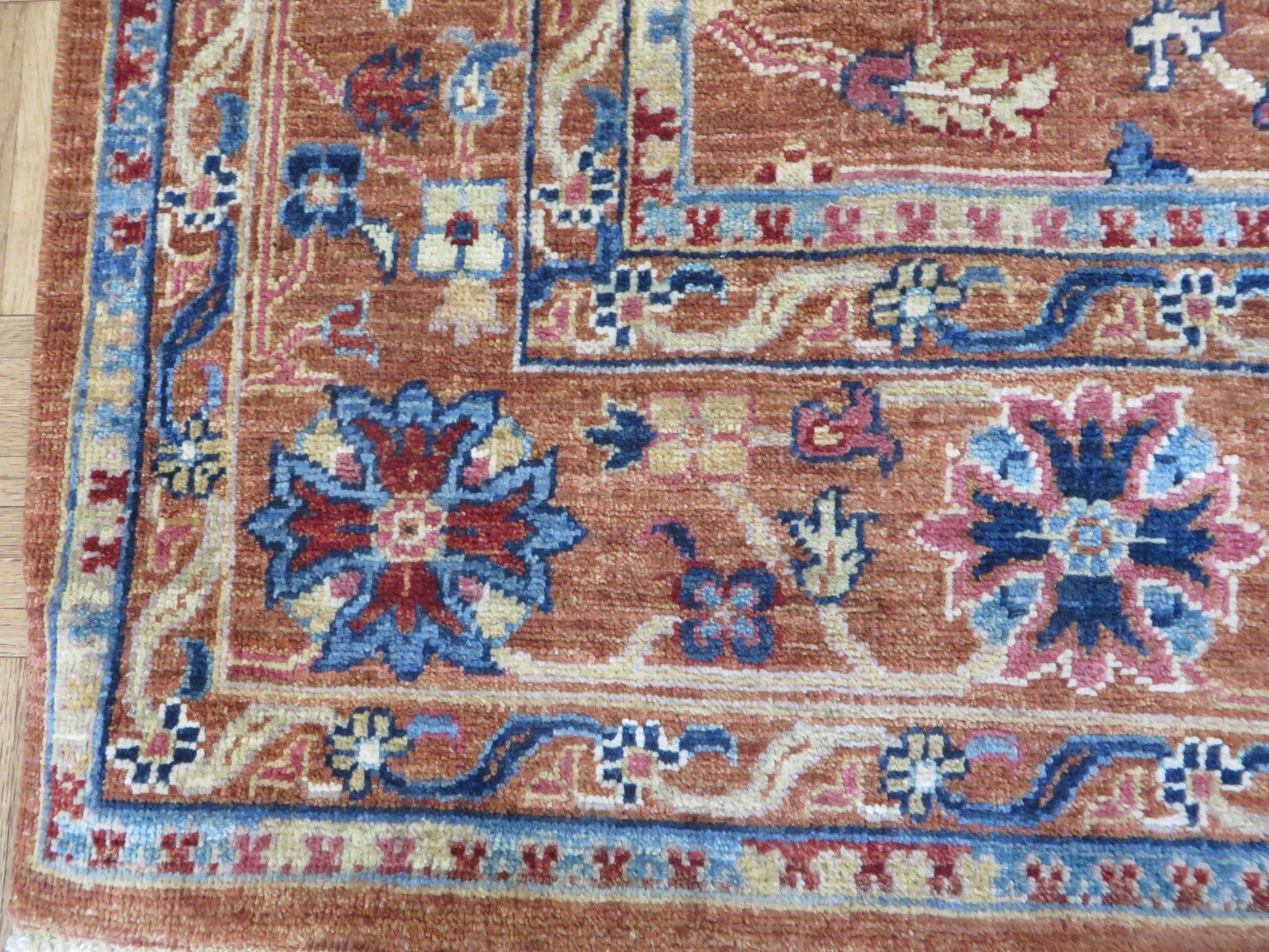 4’10 x 6’9 Hand Knotted Rust Fine Peshawar Oriental Rug G14321