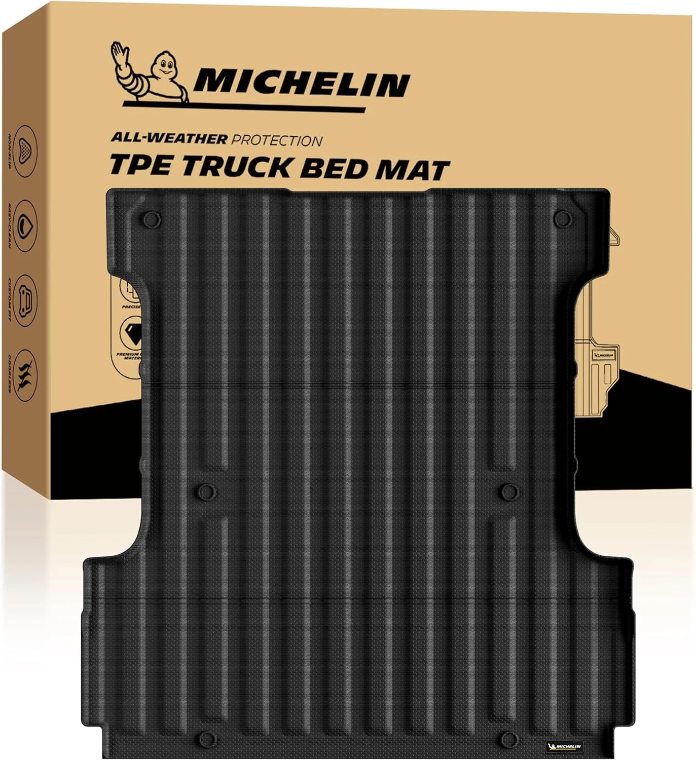 MICHELIN Truck Bed Mat for 2024 2025 2026 Ford F-150/F150 Lightning – 5.5 FT / 6