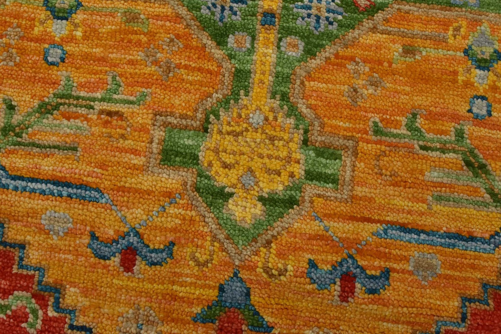Anatolia Rug 8’11” x 11’10” Red Wool Tribal Hand-Knotted Oriental Carpet