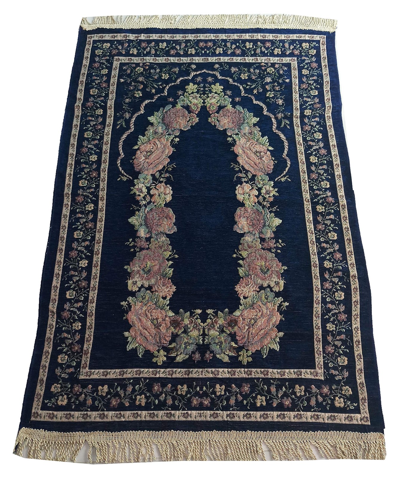 Islam Portable Sajadah Carpet Thin Prayer Mat Janamaz AMN-211 Floral Design C…