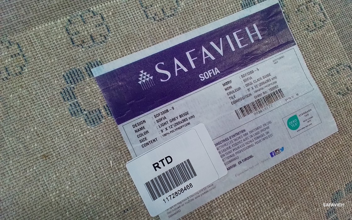 LIGHT GREY / BEIGE 9′-0″ x 12′-0″ Flaw in Rug Reduced Price 1172806468 SOF330B-9