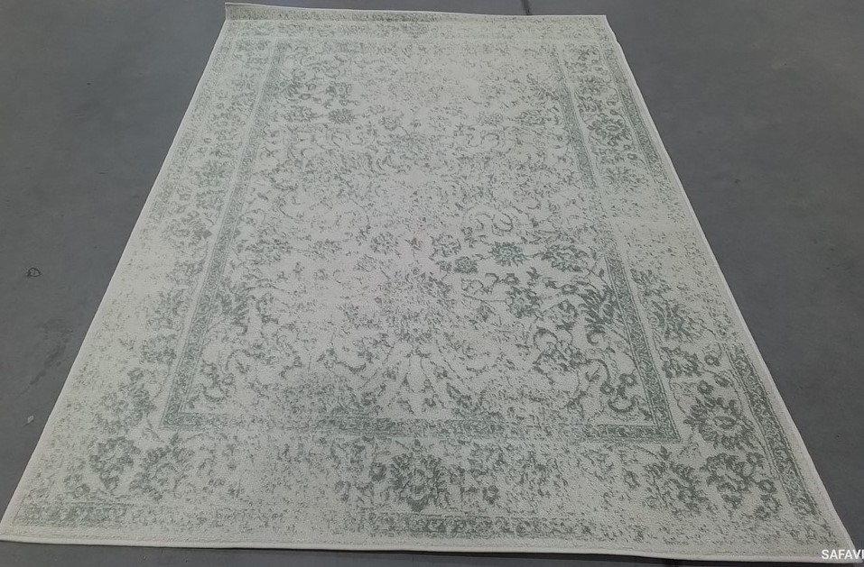 IVORY / SAGE 5′-1″ x 7′-6″ Back Stain Rug, Reduced Price 1172806994 ADR109V-5