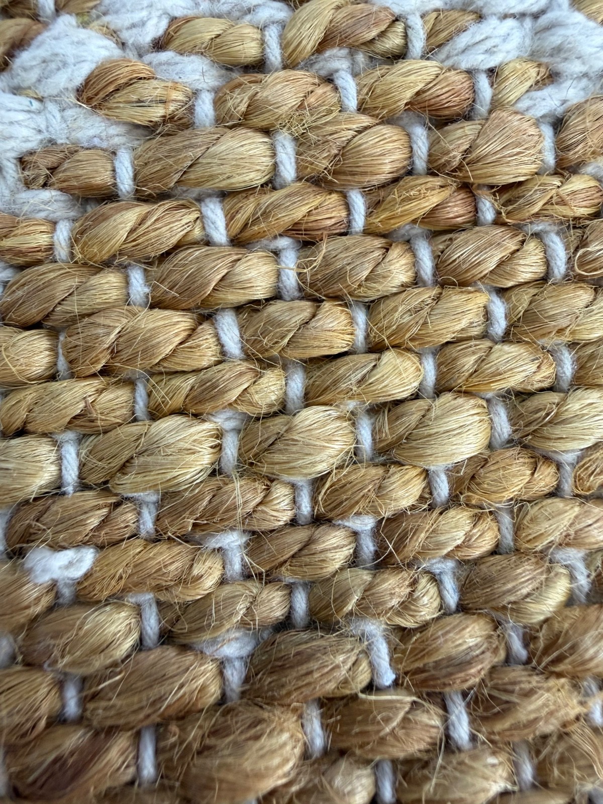 Jute Cotton Hand Woven Area Rug Golden Natural Traditional Scandinavian Kilim