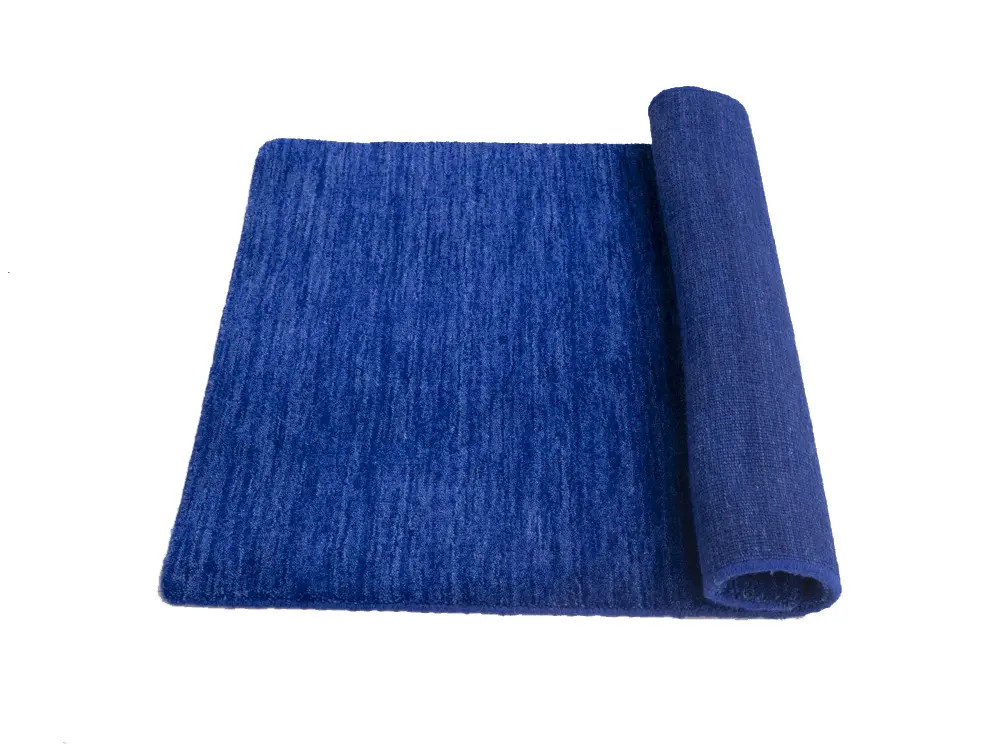 Royal Blue Solid Design Hand-Loomed 2×3 Gabbeh Wool Rug Oriental Carpet