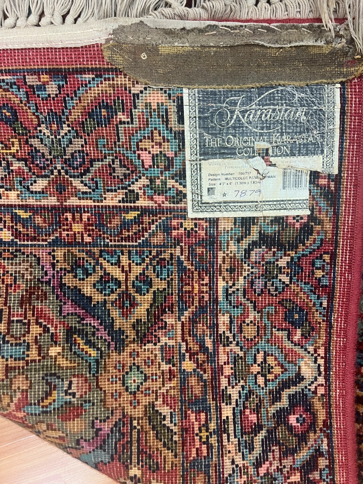 4’4″ x 6’1″ Karastan Kirman Panel Design Oriental Rug – Full Pile – Made in USA