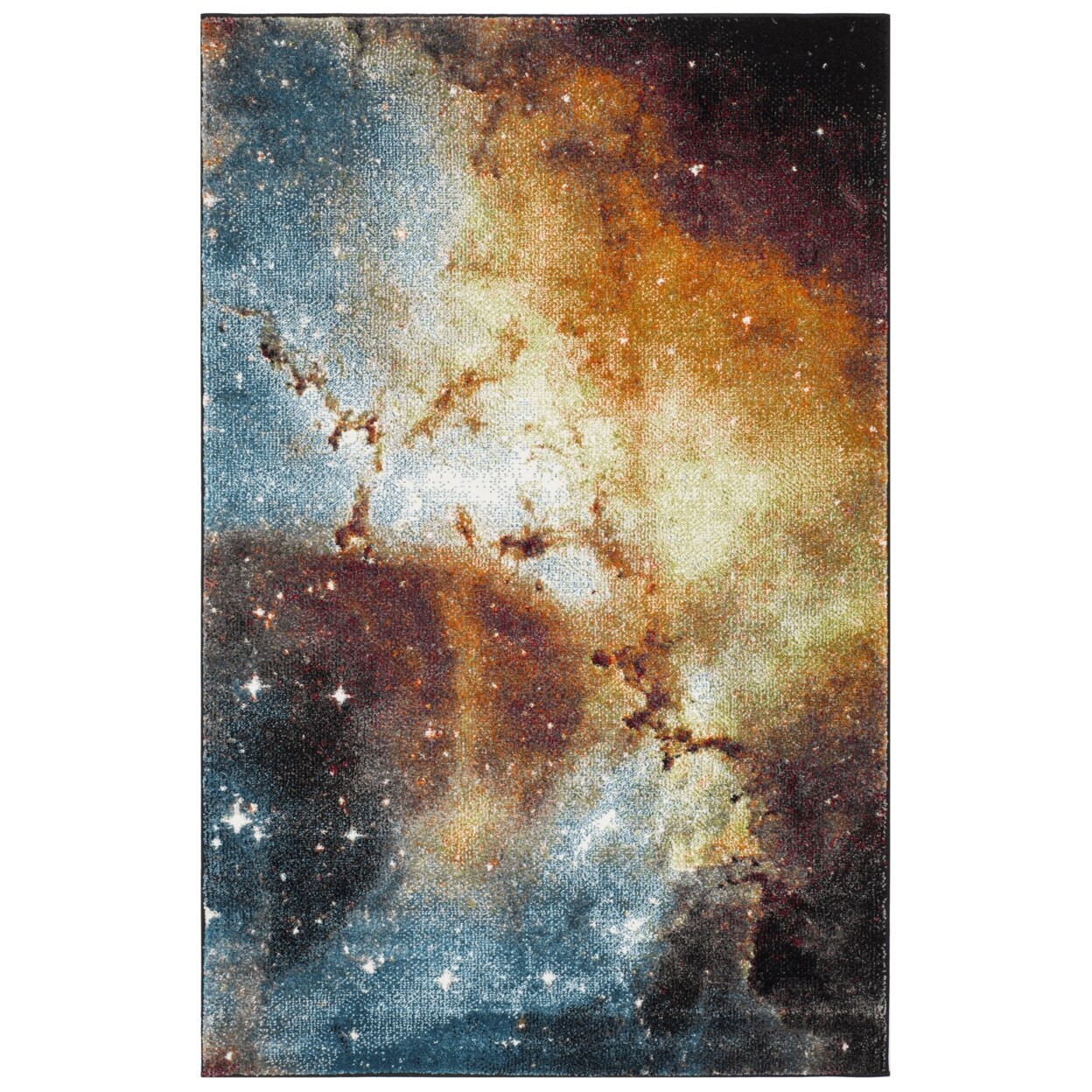 SAFAVIEH Galaxy Collection GAL109D Orange / Multi Rug