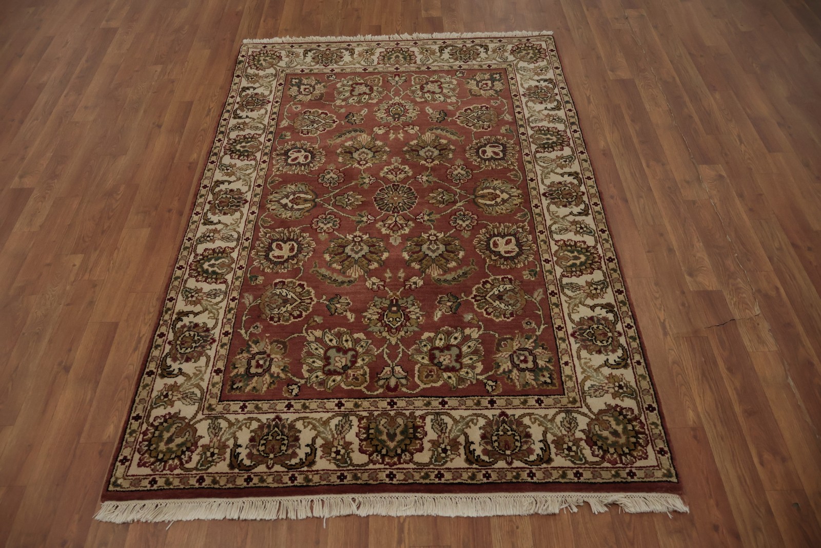 Floral Agra Oriental Red Rug 4×6 Add Sophistication to Any Room Handmade Carpet