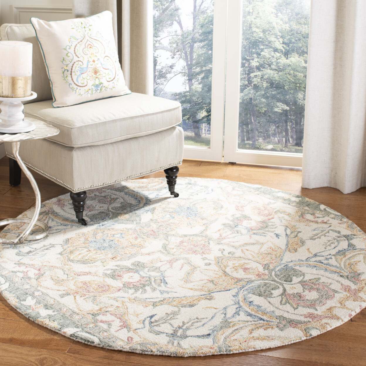 SAFAVIEH Micro-Loop MLP901M Handmade Ivory / Blue Rug