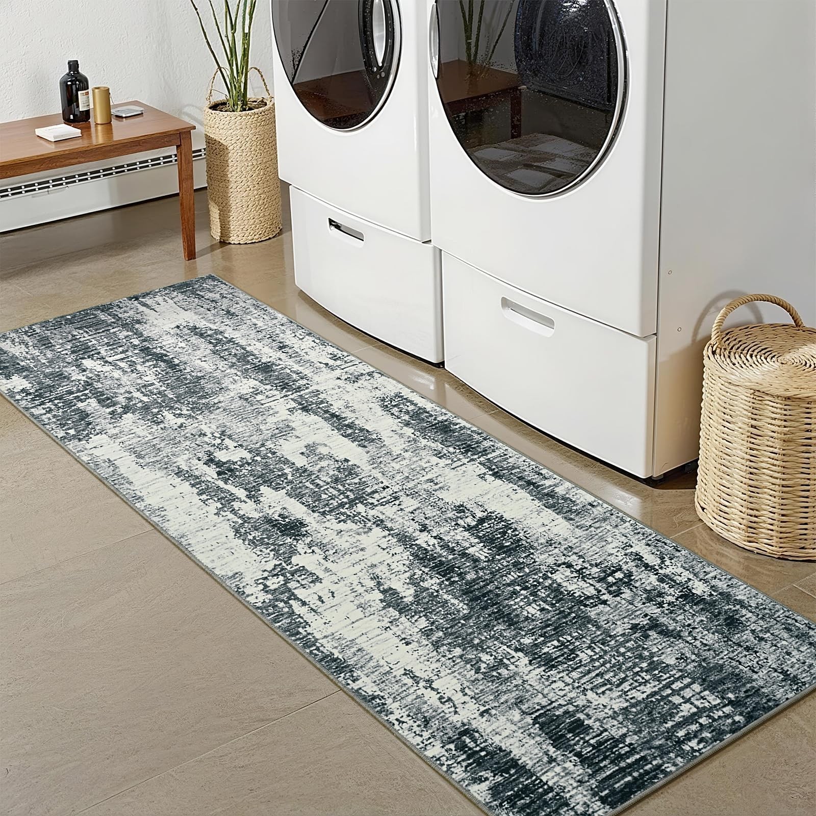 Washable Runner Rugs for Hallway, 2×6 Runner Rug Non Slip Low-Pile Stain Resi…