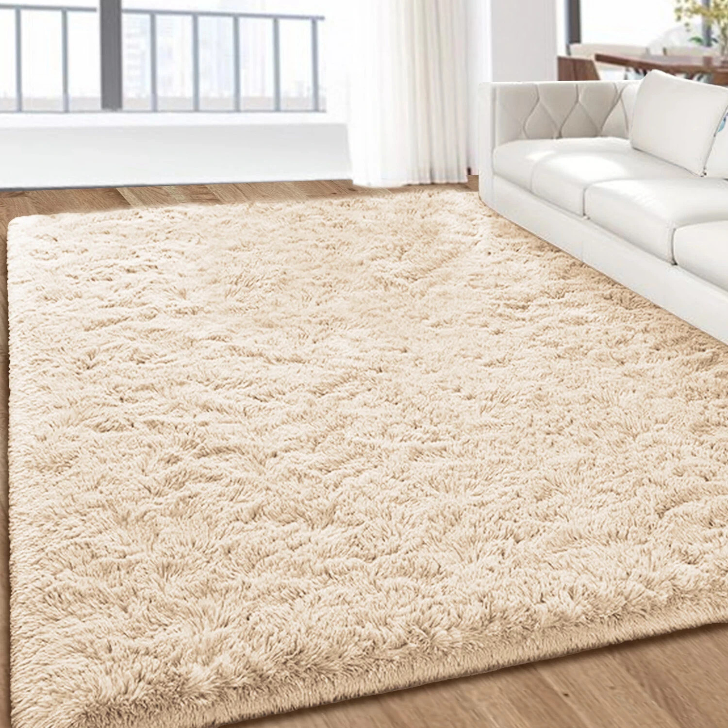 Shaggy Fluffy Area Rug Anti Skid Living Room Bedroom Carpet Ultra Soft Floor Mat