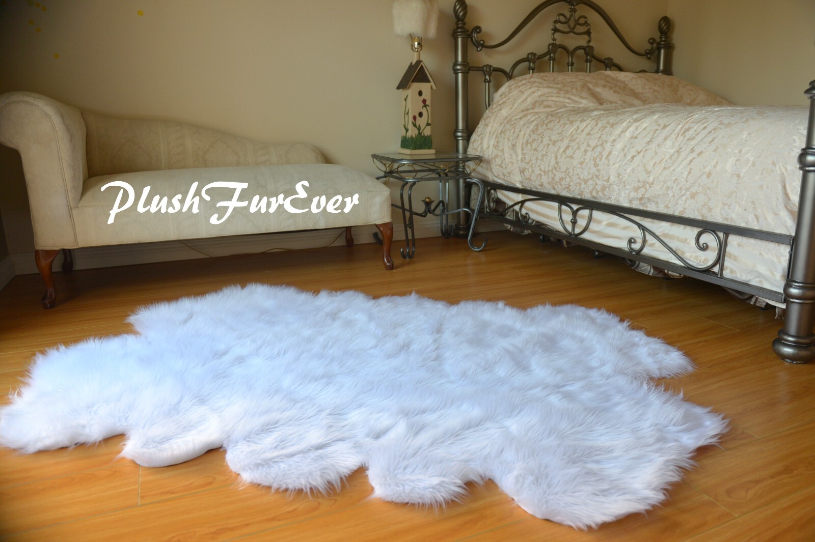 Winter Rug Quad Snow White Sheepskin Pelt 3′ x 5′ 003