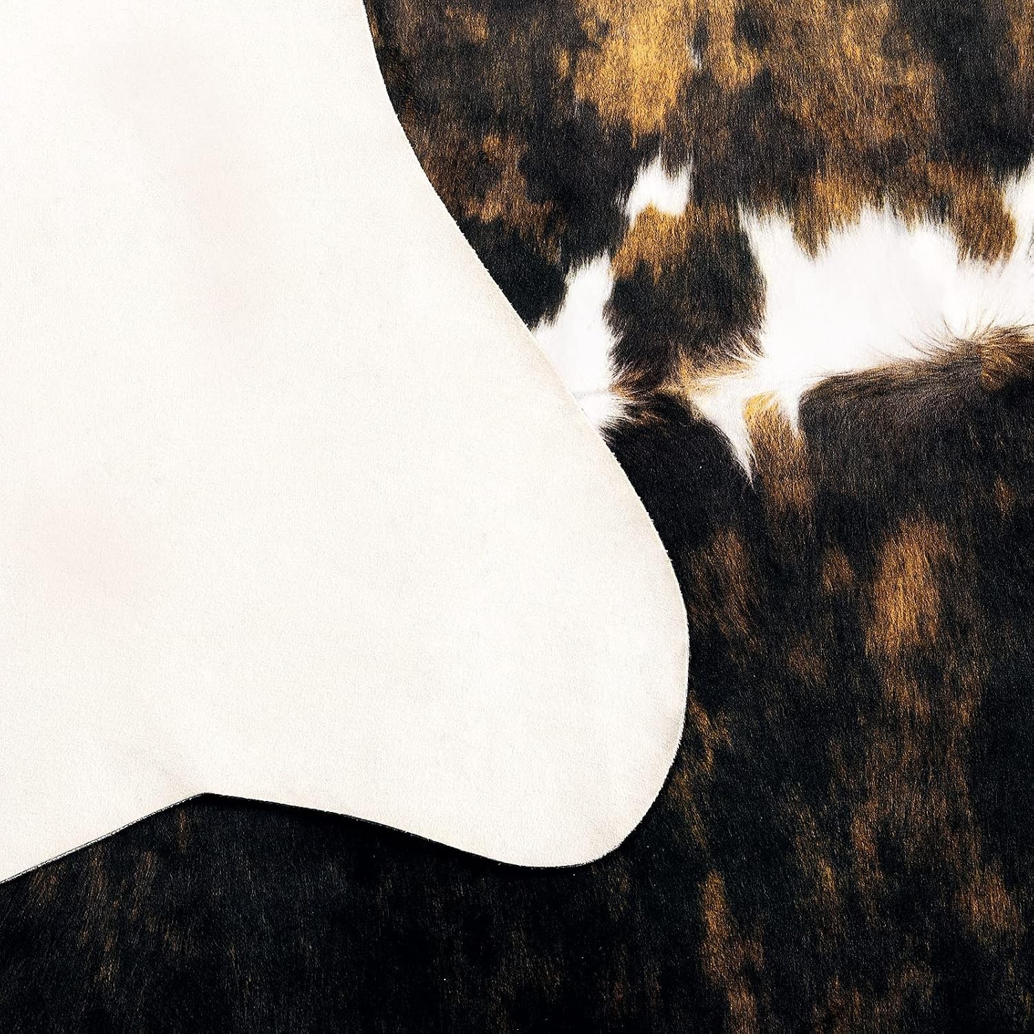 Cowhide Rug Small Cow Print for Bedroom Living Room Dark Brown 3.6 x 2.3 Feet