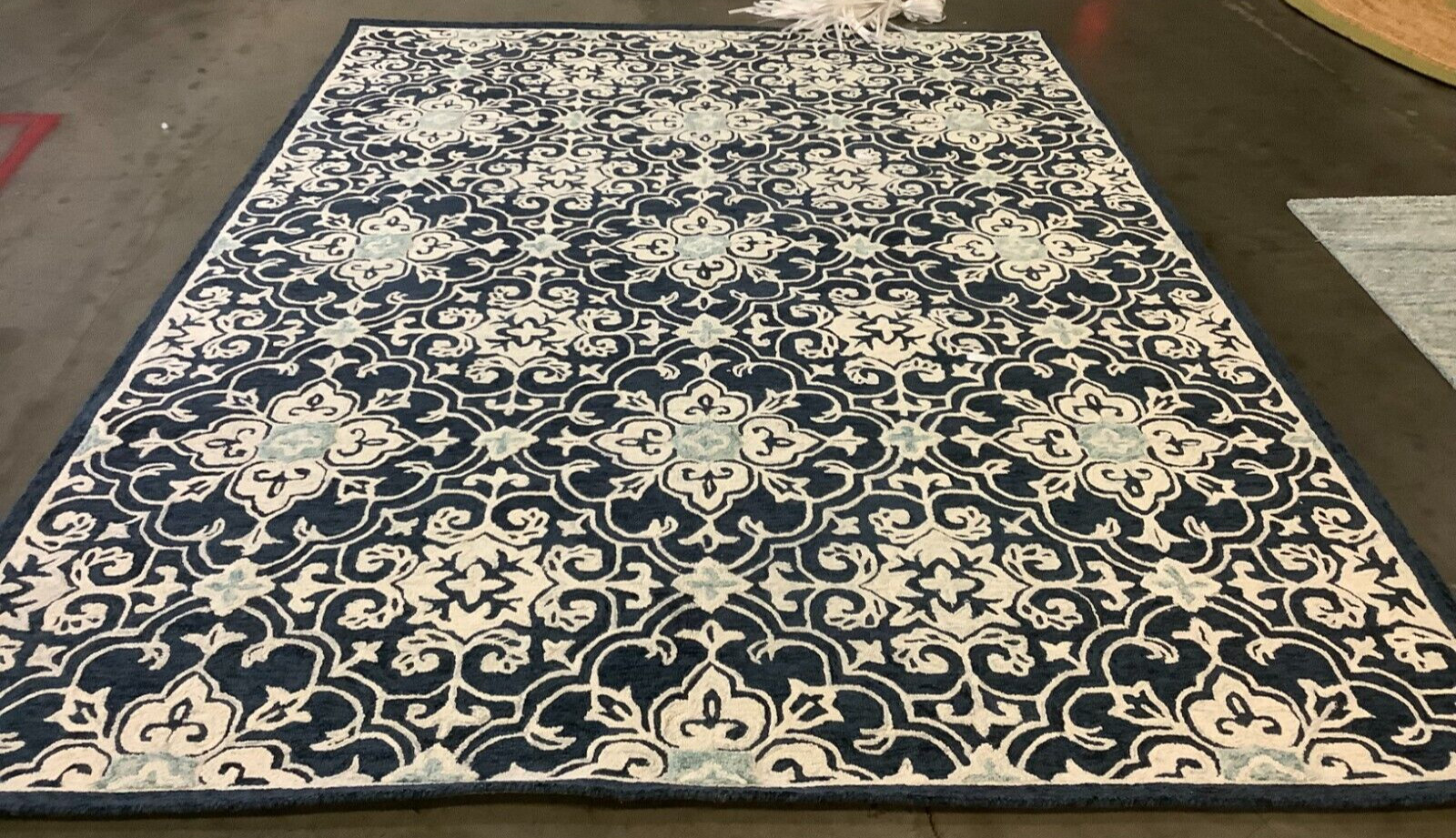 NAVY / LIGHT BLUE 9′ X 12′ Back Stain Rug, Reduced Price 1172667291 ROS603N-9