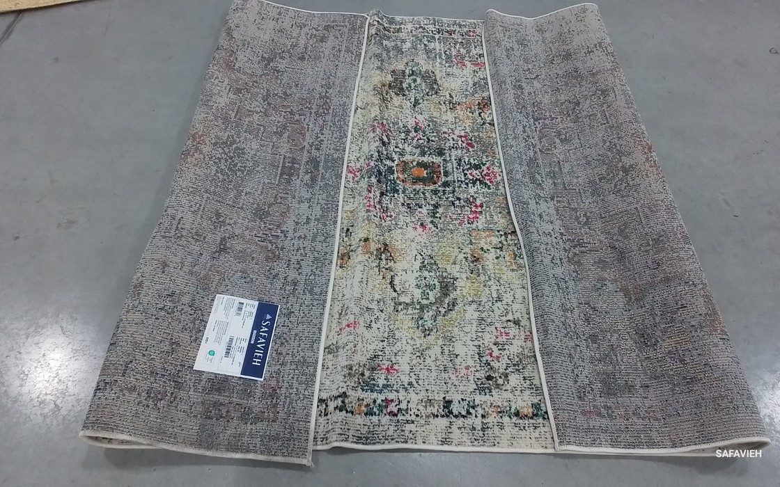 GREY / GOLD 5′-3″ x 7′-6″ Back Stain Rug, Reduced Price 1172806961 MAD473F-5