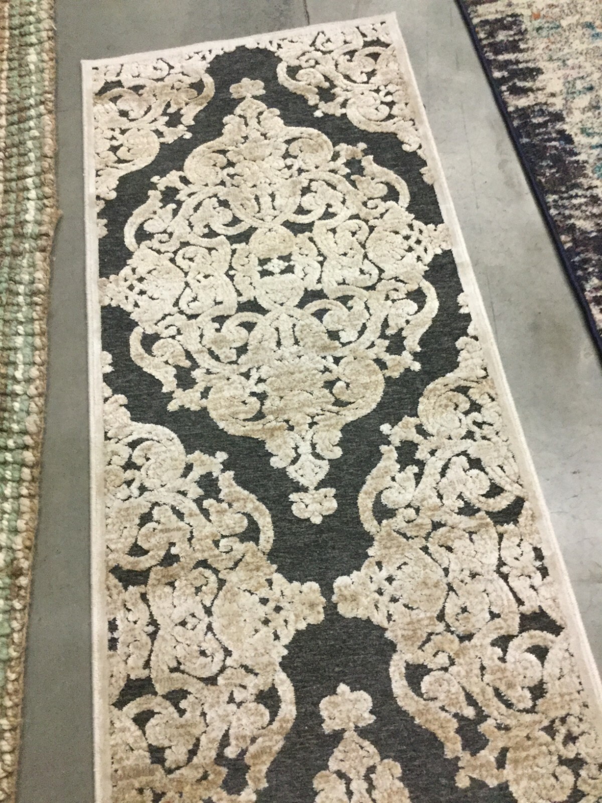 STONE / ANTHRACITE 2′ X 7′ Stained Rug, Reduced Price 1172637473 PARB348-3430-27