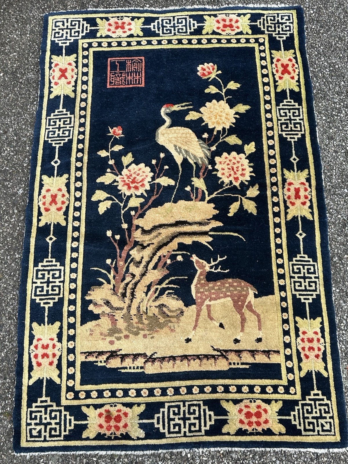 NEW ART DECO UNIQUE SIGNED CHINESE RUG 3.6×5.4