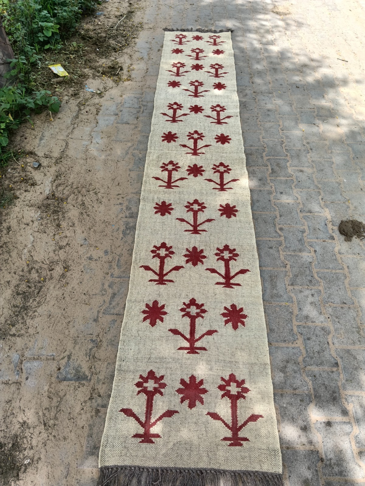 Handwoven Wool Jute Kilim Rug – Boho Area Rug, Rustic Living Room Carpet, Natura