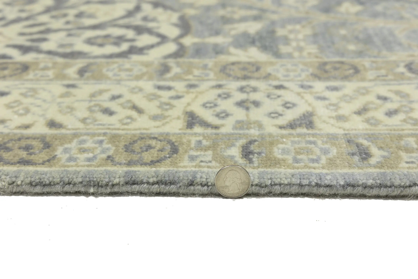 Handmade Muted Floral Transitional Oriental Rug Entryway Decor Carpet 5X8 ft