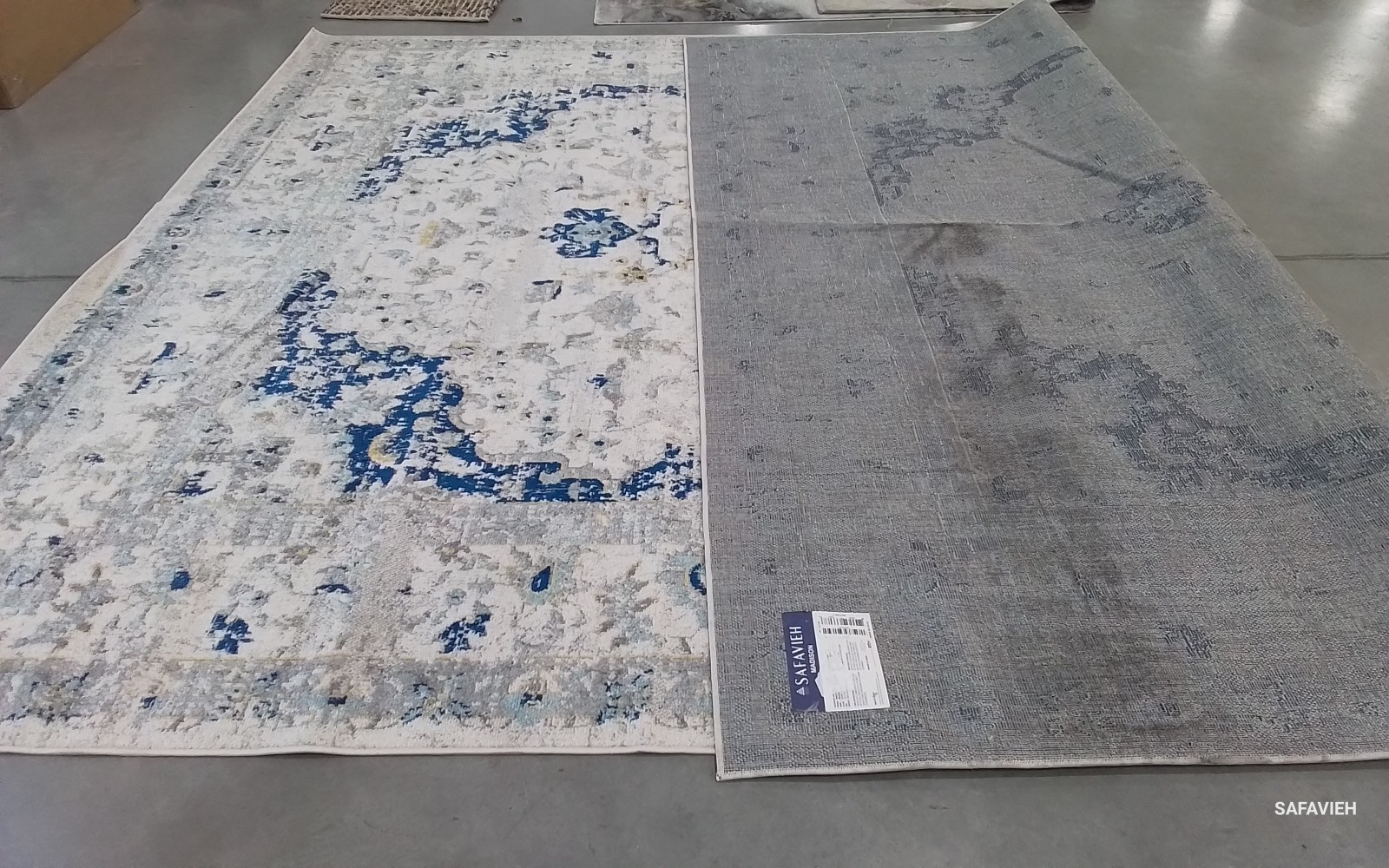 IVORY / BLUE 10′-0″ x 14′-0″ Back Stain Rug, Reduced Price 1172784056 MAD155M-10