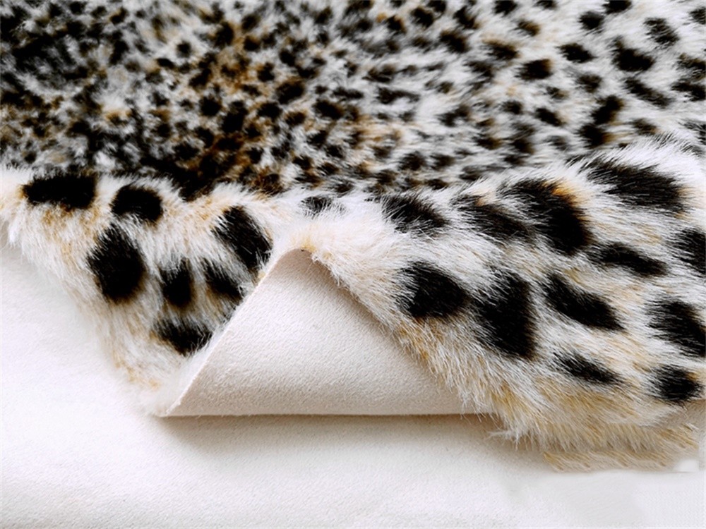 Animal Printed Leopard Zebra Cow Hide Faux Fur Rug Carpet Blanket Mat Washable