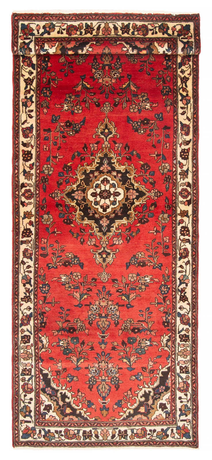 Vintage Hand-Knotted Area Rug 3’5″ x 9’6″ Traditional Wool Carpet