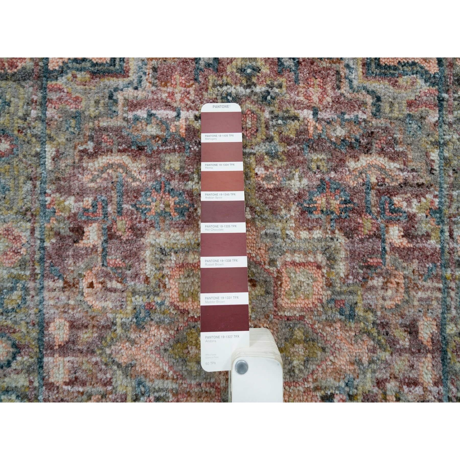 2’x3’1″ Wine Red Organic Wool Heris Revival Hand Knotted Mat Oriental Rug R65853