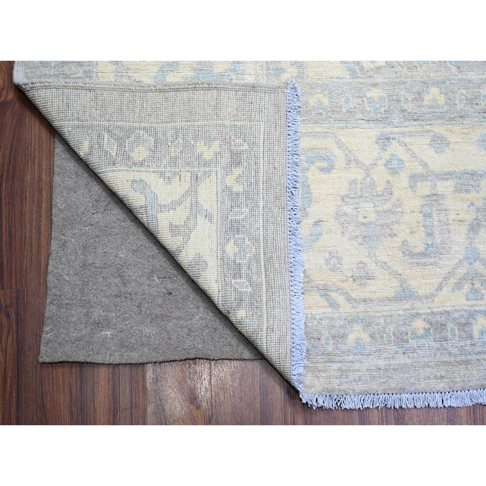 9’9″x13’5″ Cadet Gray Extra Soft Wool Hand Knotted Finer Peshawar Rug R73128