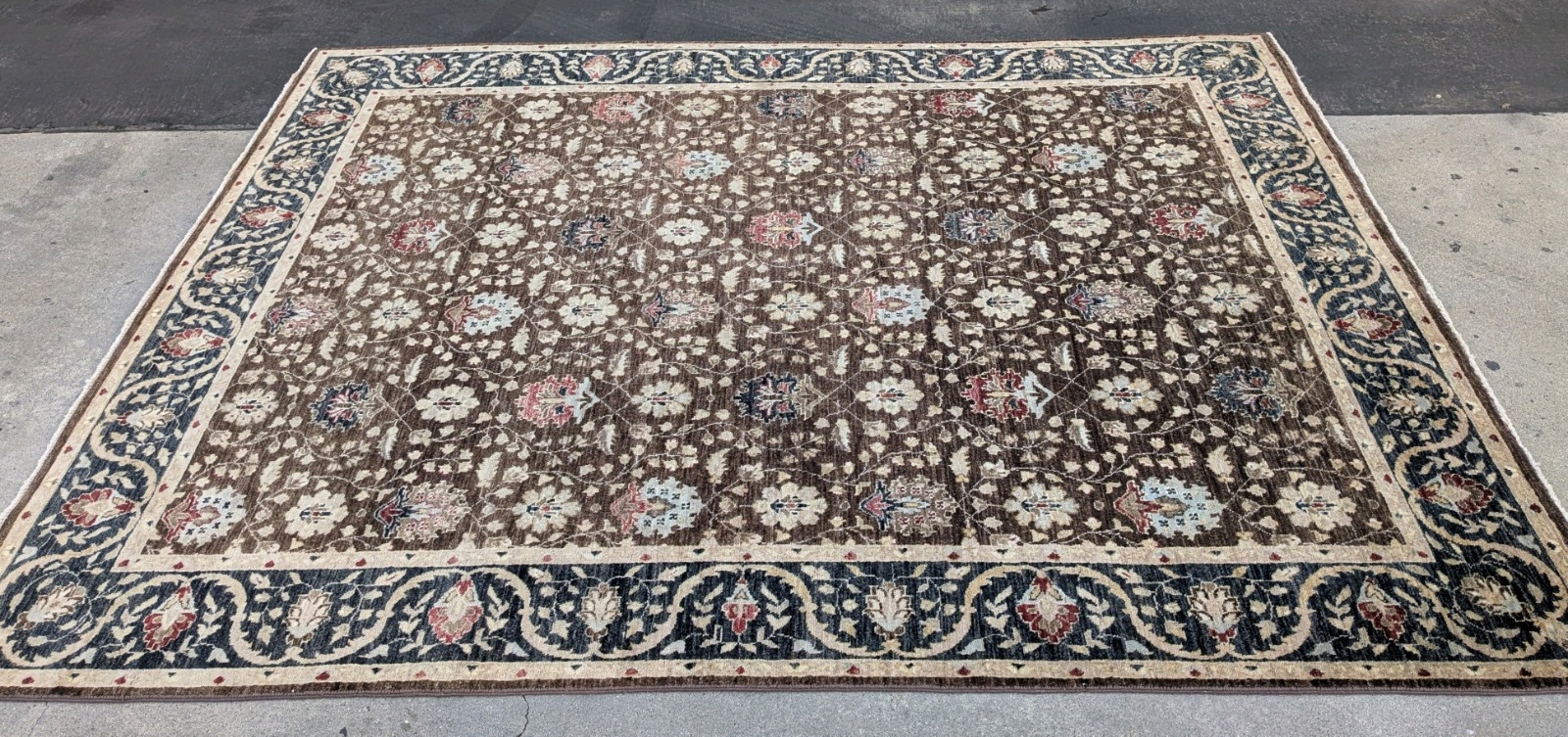 8’2″x10’2″ Pakistani Peshawar Chobi Rug carpet Handmade Veg Dye 100% Wool 8×10