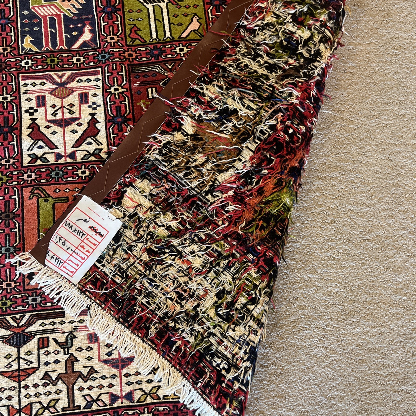 4×6 FT Handwoven Rug Silk And Wool Turkish Flat Weave Kilim Soumak Llama Rooster