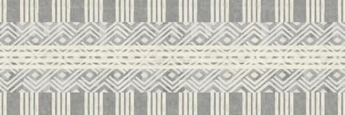 Floor Flair Collection, Coronado in Grey Stripes 2 x 6 Feet, Durable