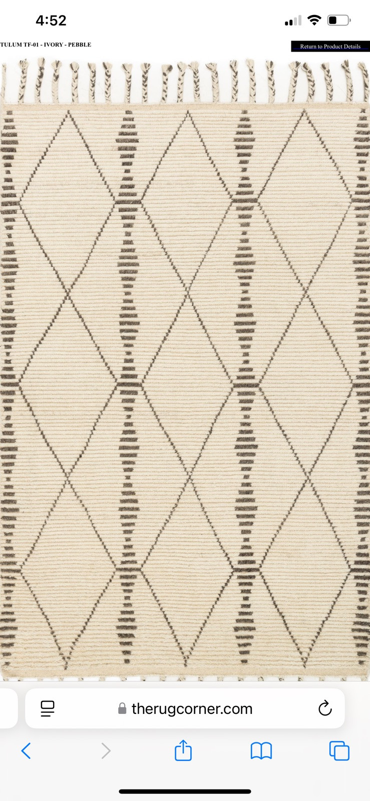 MAGNOLIA HOME TULUM TF-01 Rug 2’ X 3’ – Ivory & Pebble (Brown)
