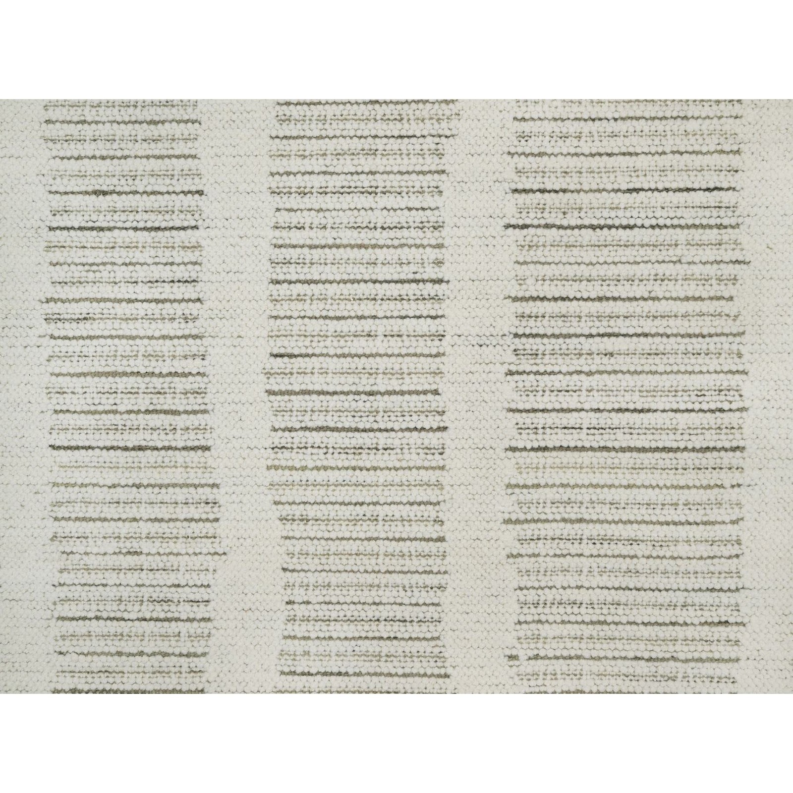 5’9″x5’9″ Ivory Hand Woven Round Rug Flat Weave with Pile Natural Wool R91738