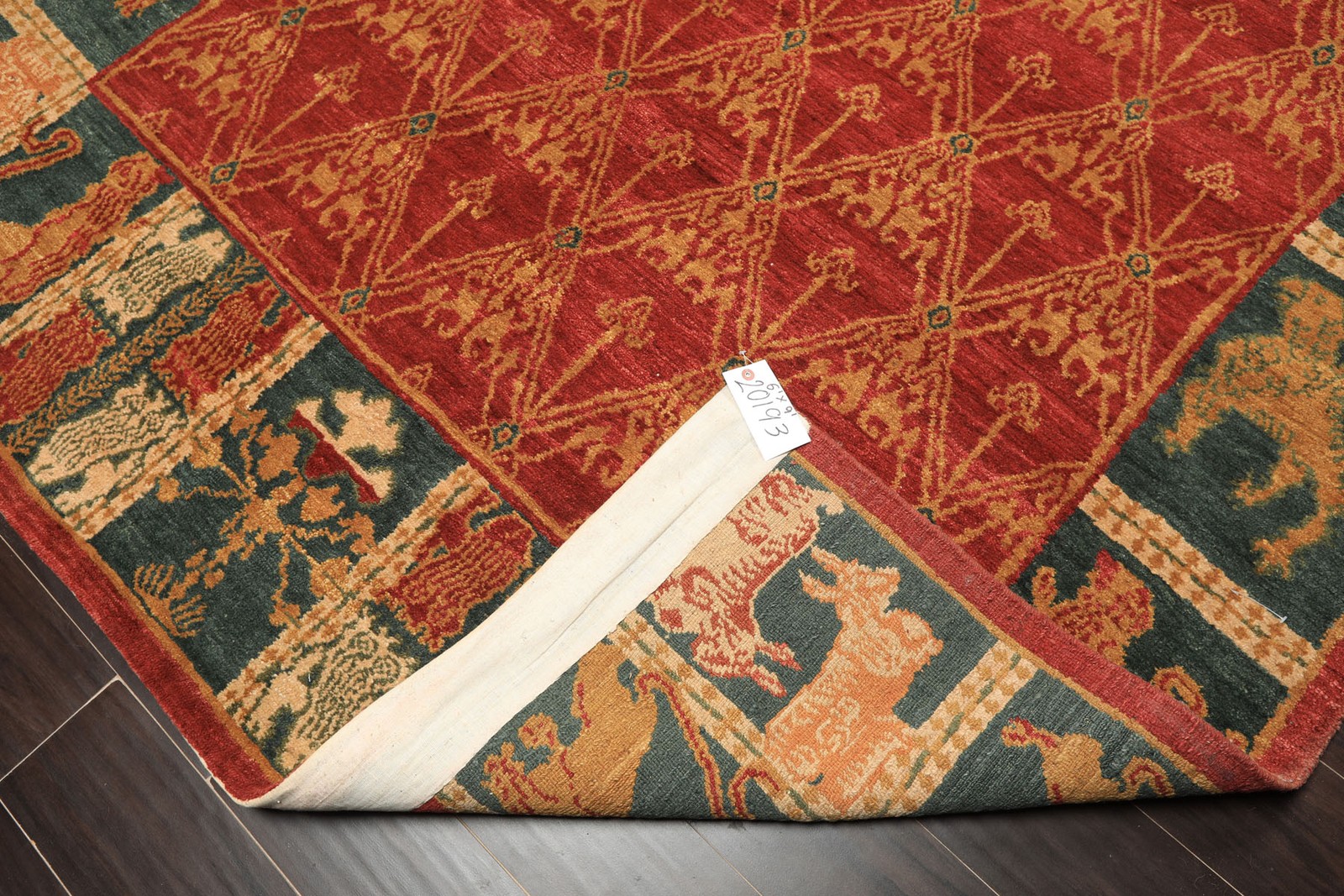 Michaelian & Kohlberg 6’1″x9’1″ Hand Knotted Wool Red Tibetan Arts & Crafts Rug
