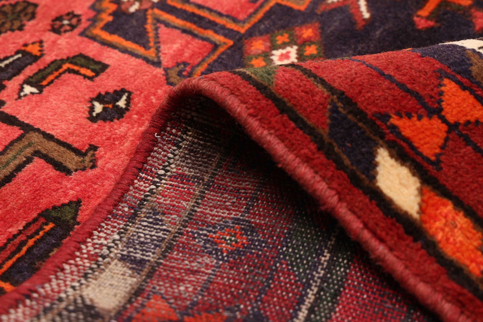 Vintage Hand-Knotted Carpet 3’6″ x 4’6″ Traditional Oriental Wool Area Rug