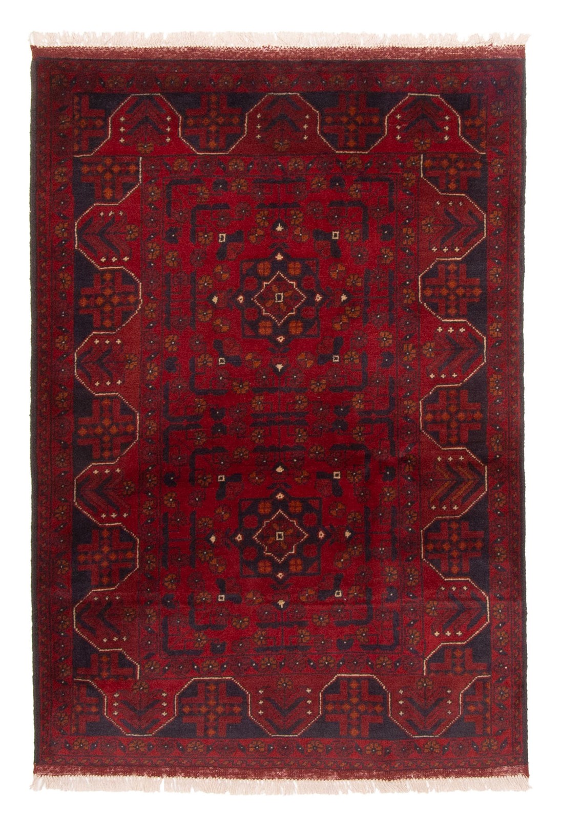 Traditional Vintage Hand-Knotted Area Rug 3’5″ x 4’11” Oriental Wool Carpet