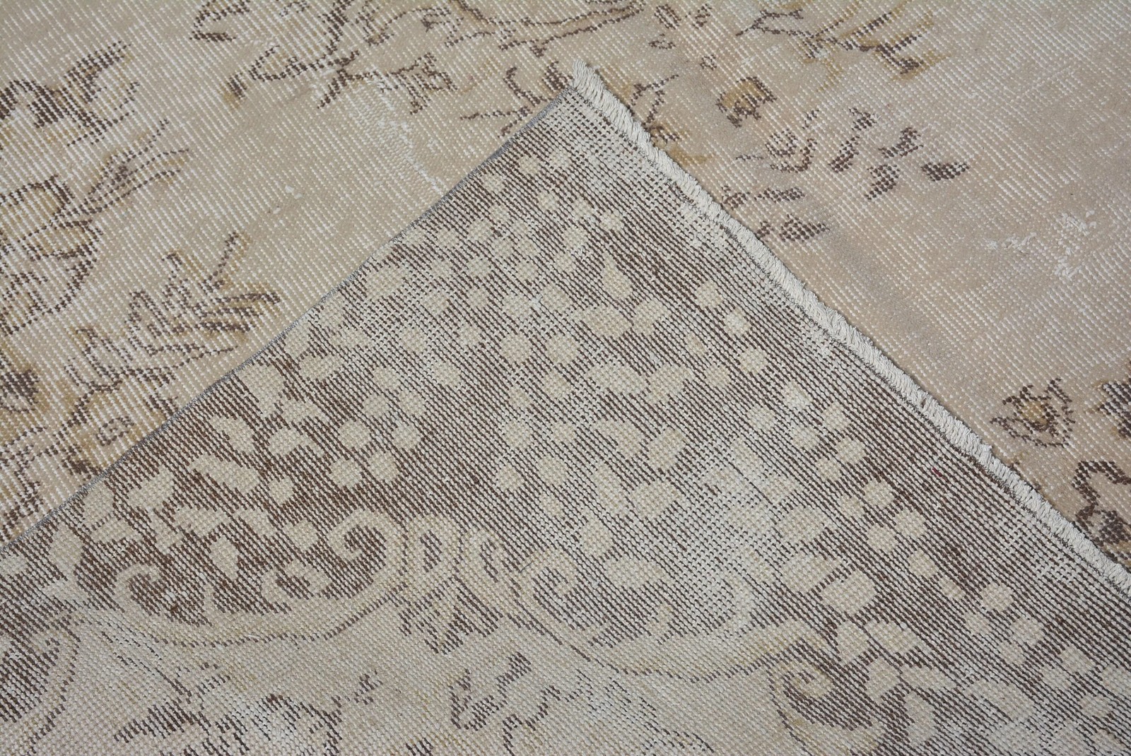 Vintage 5,6×8,5 ft Large Rug, Turkish Rug, Brown Floral Rug