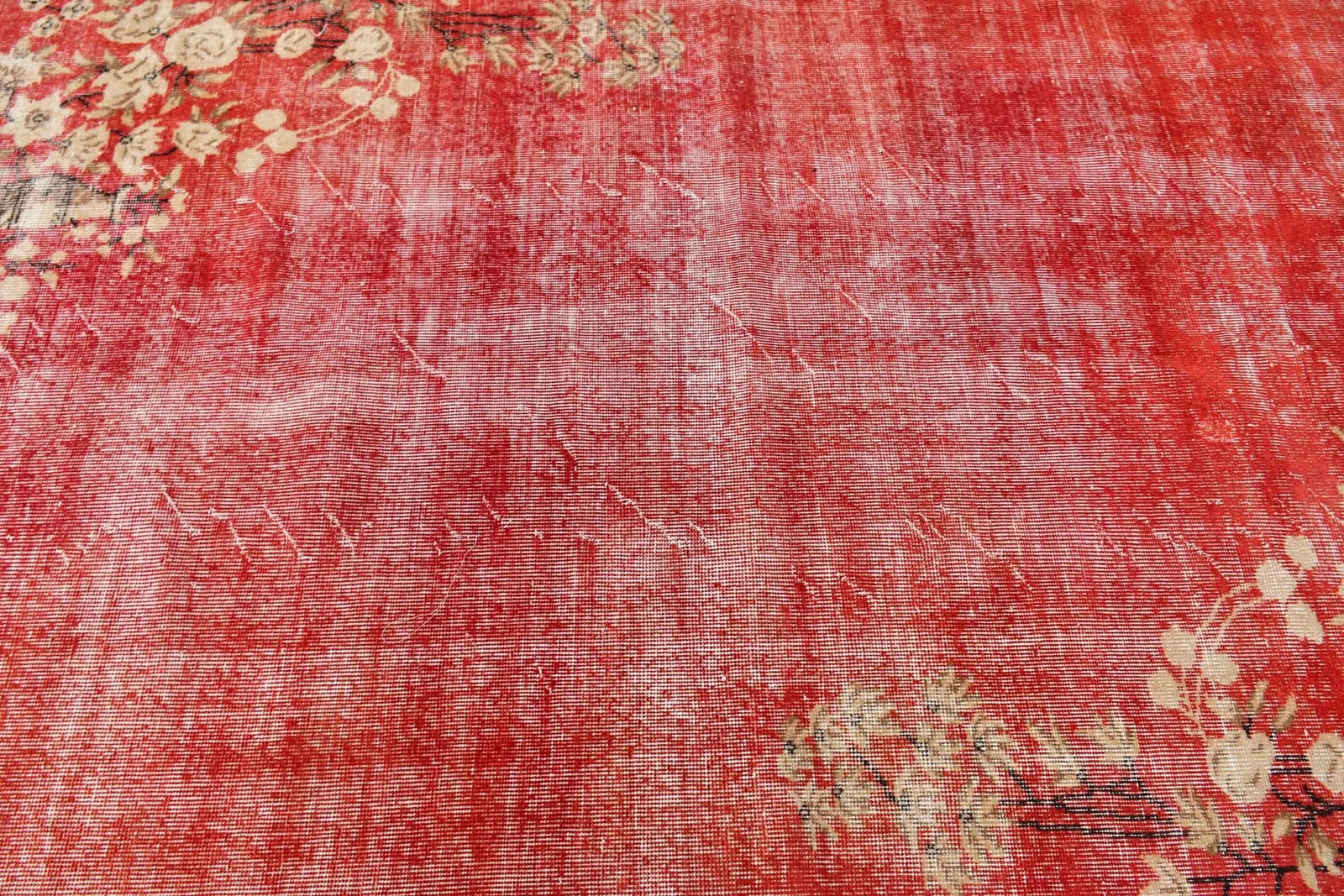 5×8,7 ft Vintage Rug, Red Ikat Turkish Rug Wool