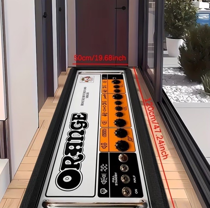 20×48” Guitar Rock Amplifier Floor Mat Runner Rug Door Hallway Room Studio