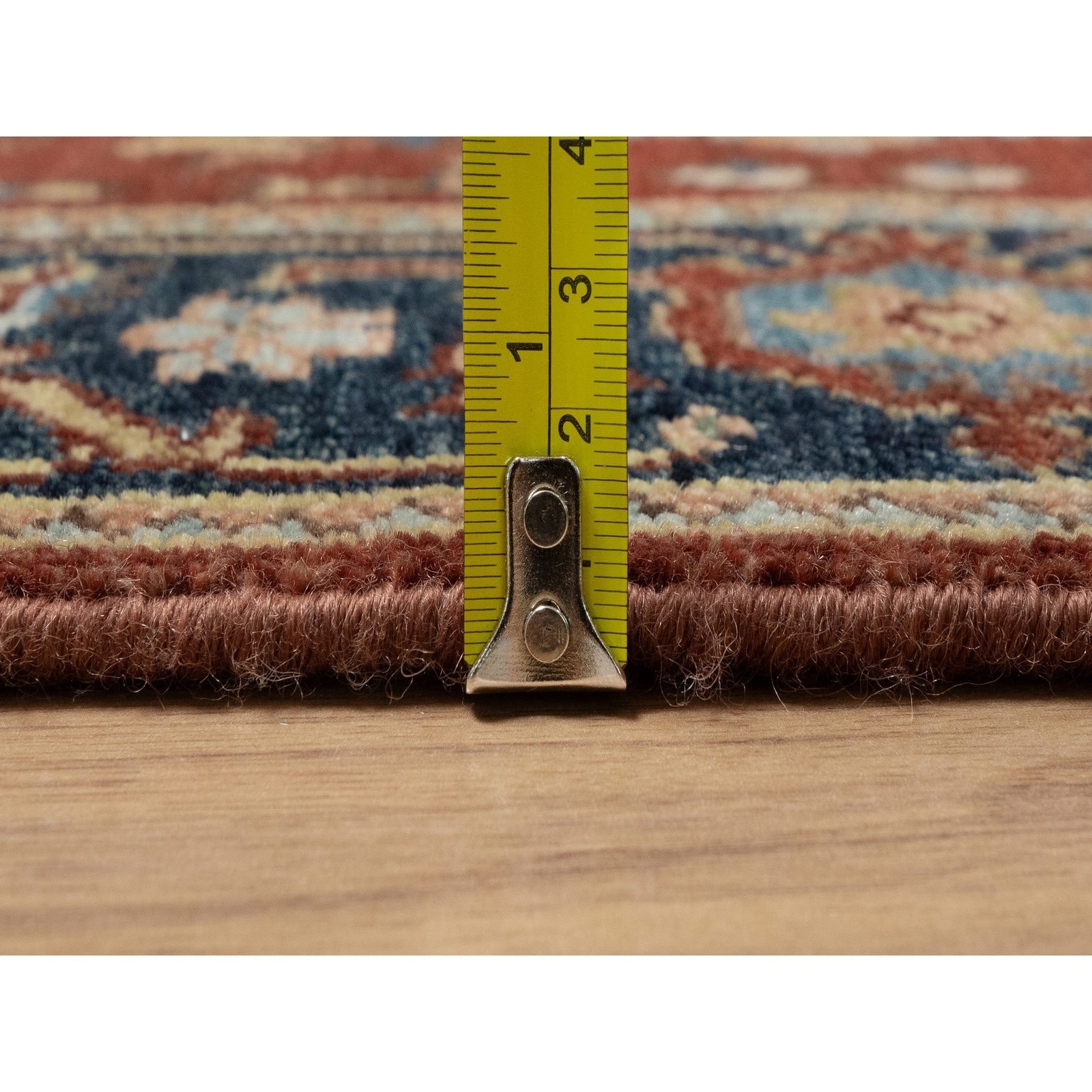 2’6″ x 8′ Ruby Red Hand Knotted Heris Revival New Zealand Wool Runner Rug R91240