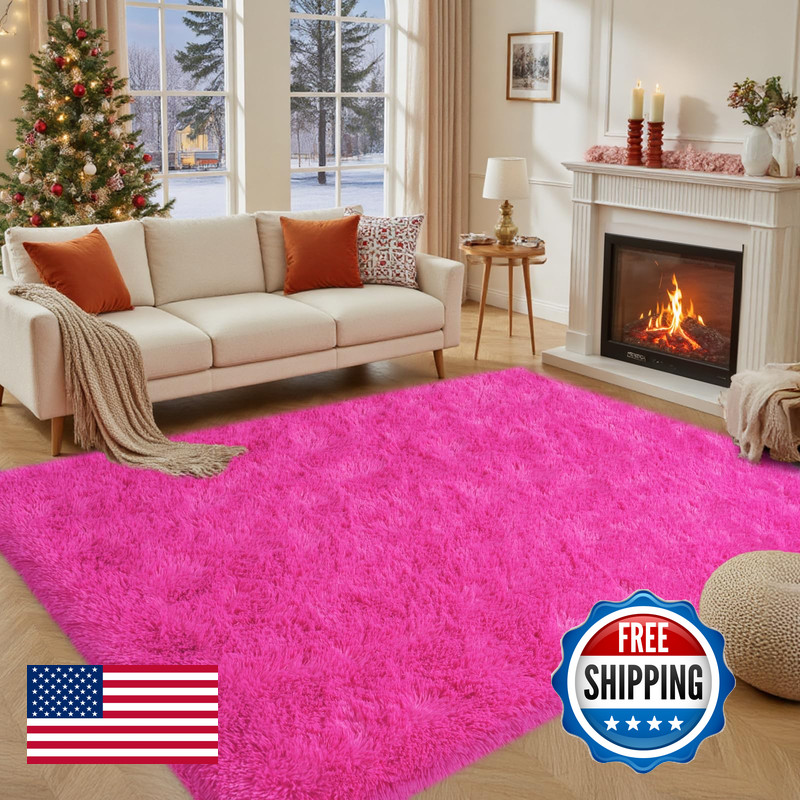 Rezutan Soft Fluffy Rug For Living Room Bedroom Large Comfy Modern Shaggy Fuzzy