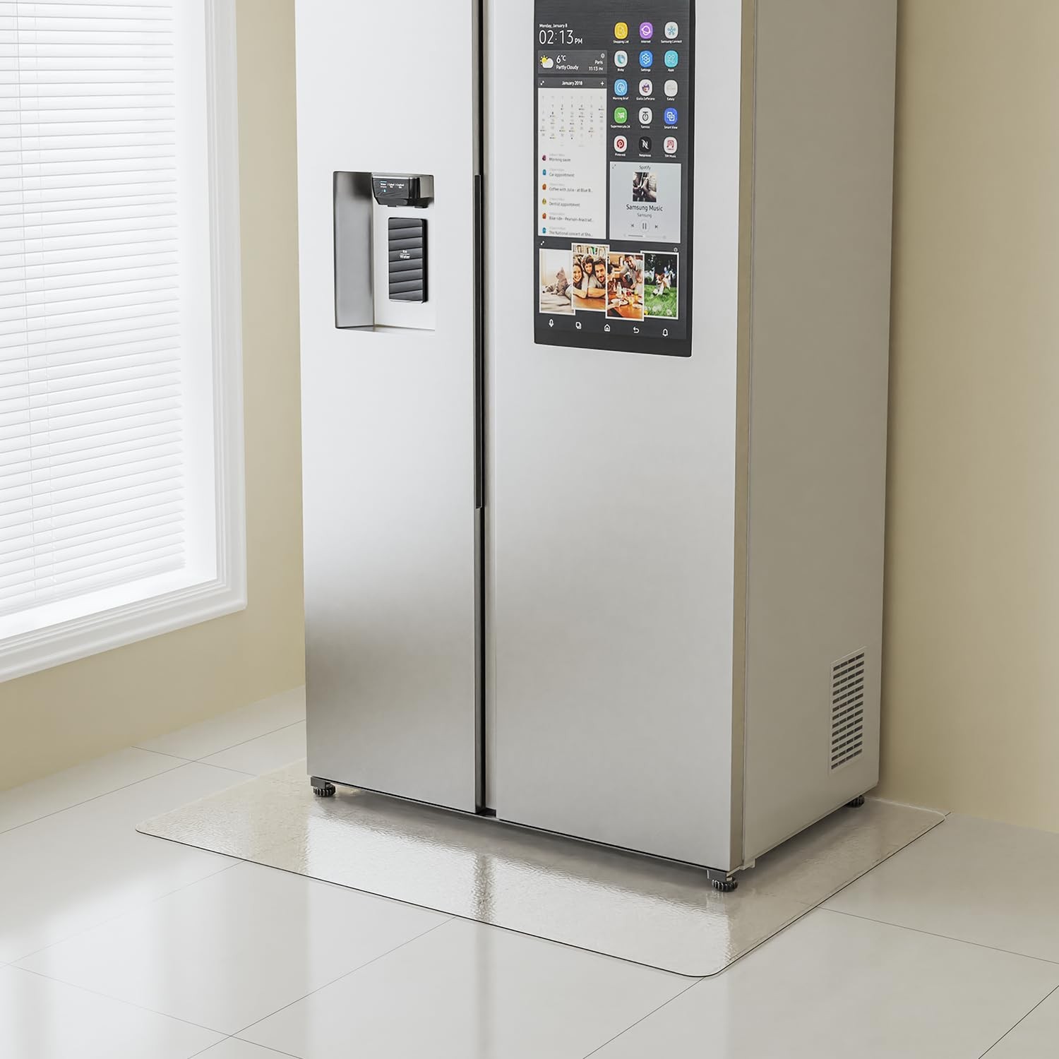 Small Clear Area Mat 3×3 Feet PVC Waterproof Hard Floor Protector Refrigerator