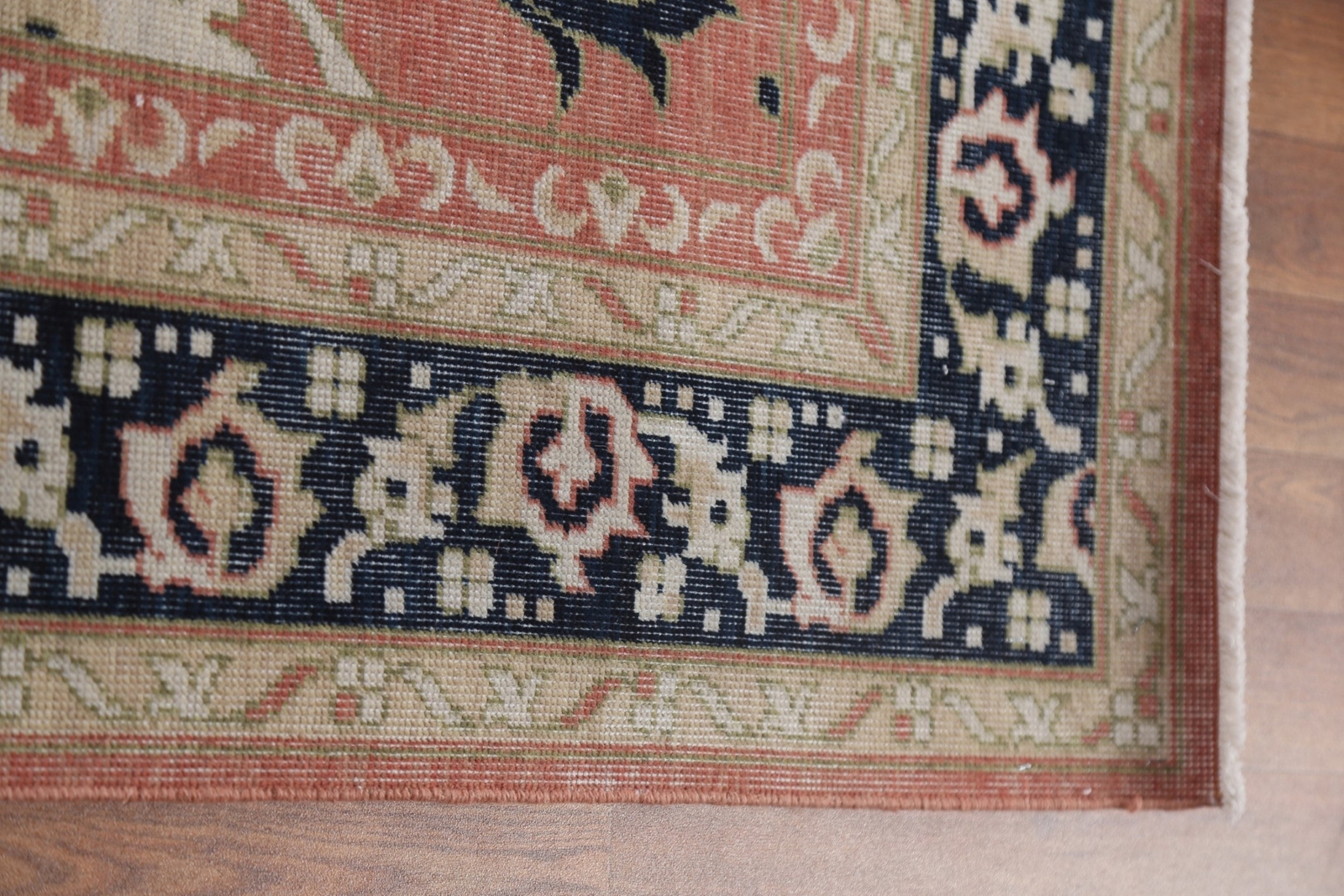 Floral Red/ Navy Blue Ziegler Turkish 9×12 ft Area Rug Hand-knotted Wool Carpet