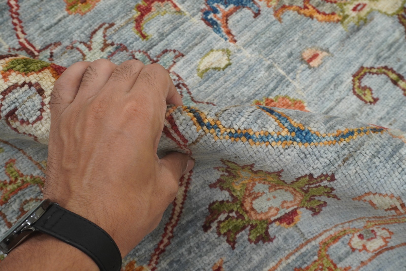 5×7 ft Gray Waziri Afghan Hand Knotted Wool Oriental Rug