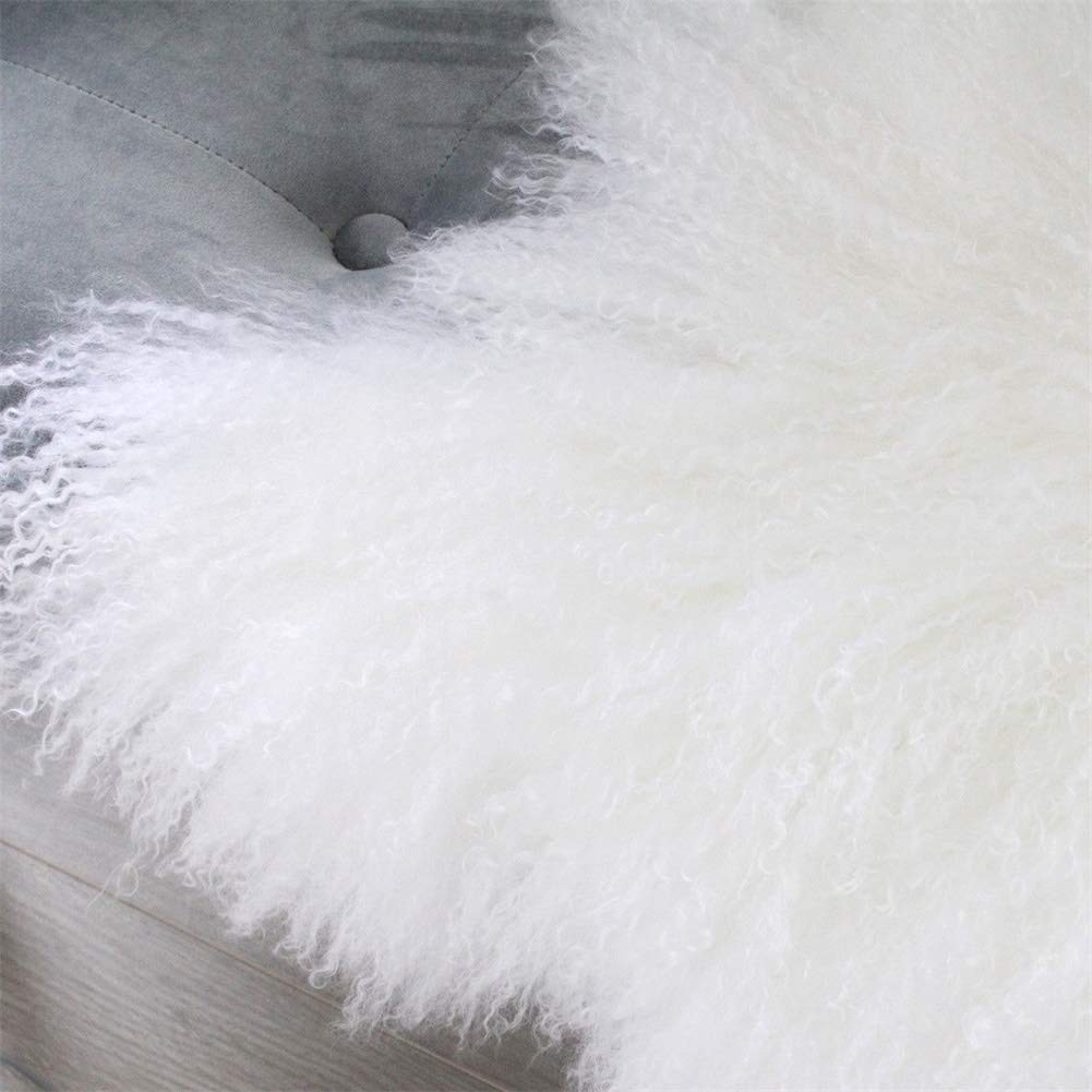 Genuine Tibetan/Mongolian Lambskin Sheepskin Hide Pelt Fur Throw Area Rug Pla…