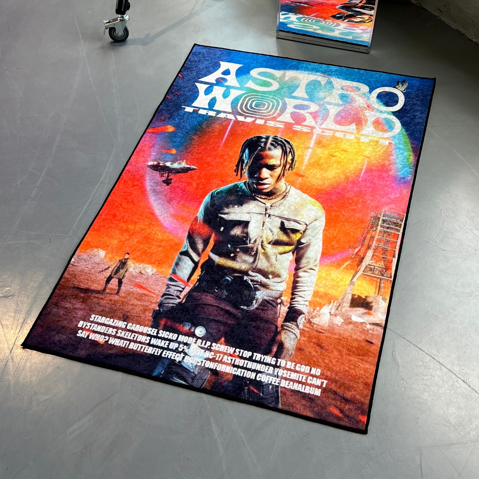 Travis Scott rug , Astro world decor ,Gifts for Travis Fans ,hypebest rug 130×90