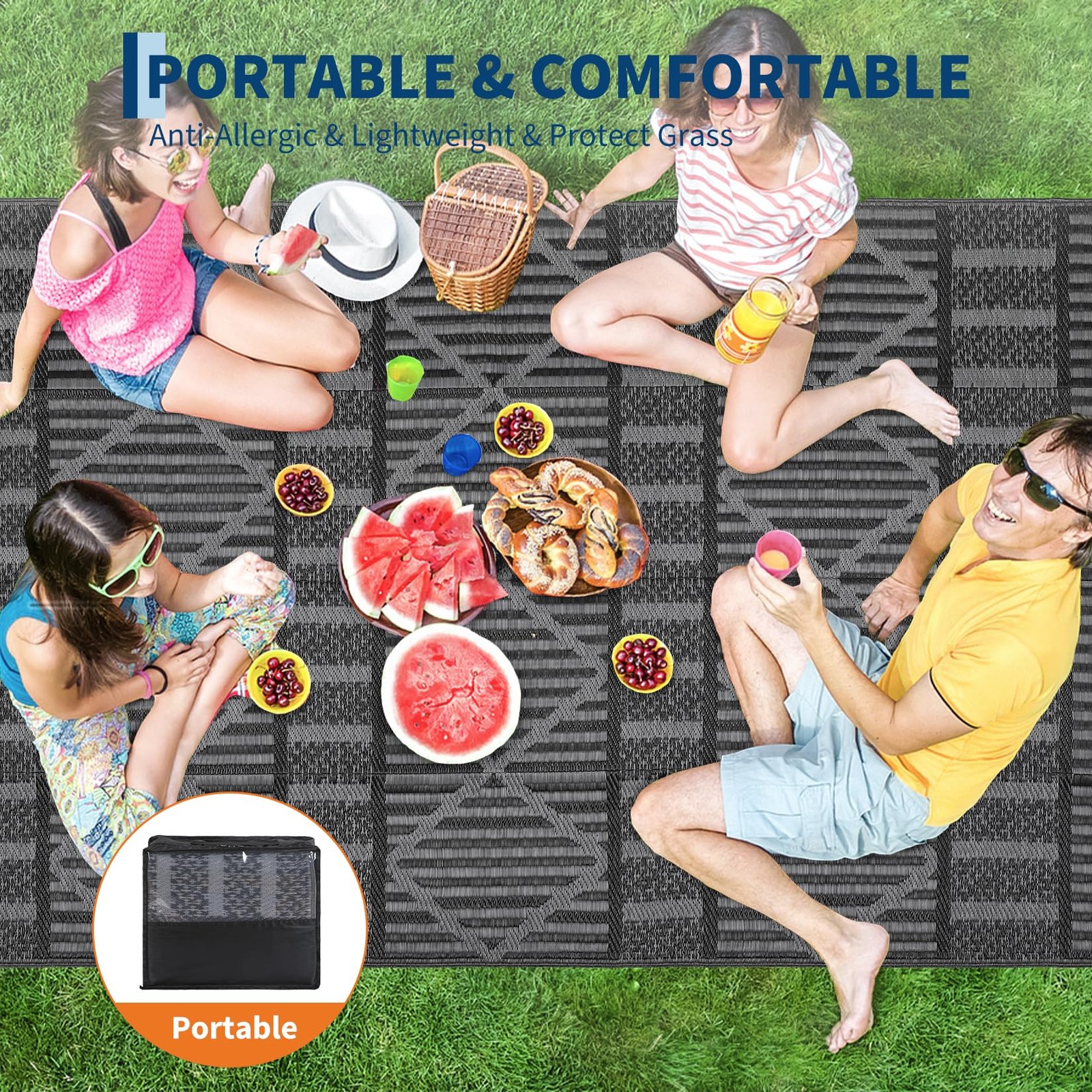 Best Outdoor Rug 9×12 Modern Striped Geometric Area Rugs for Indoor and Patios